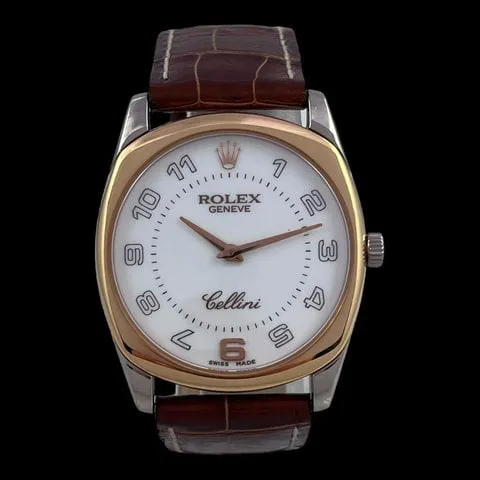 Rolex Cellini 4233/9 33mm Yellow gold and Stainless steel White