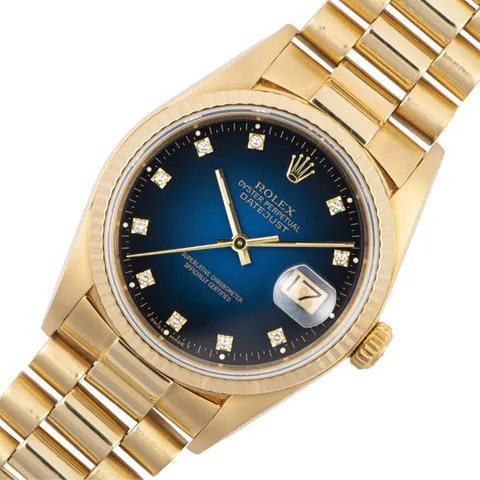 Rolex Datejust 16018G 36mm Yellow gold Blue 1