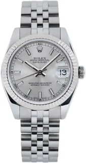 Rolex Datejust 31 178274 31mm White gold and Stainless steel Silver Baton