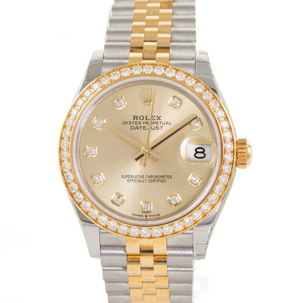 Rolex Datejust 31 278383RBR 31mm Yellow gold and Stainless steel and Diamond Golden