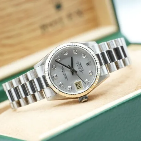 Rolex Datejust 68279 31mm White gold Silver