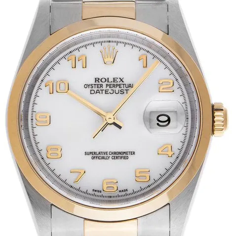 Rolex Datejust 36 16203 36mm Yellow gold and Stainless steel White