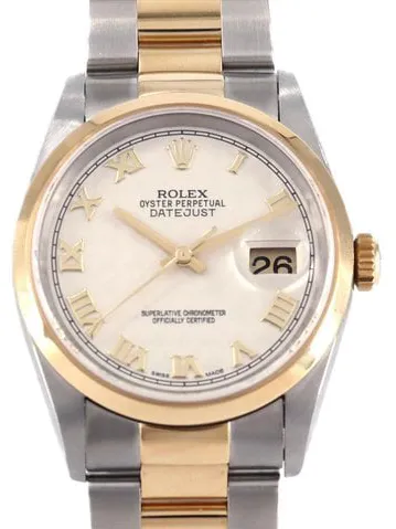 Rolex Datejust 36 16203 36mm Yellow gold and Stainless steel White