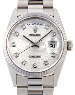 Rolex Day-Date 18239G White gold Silver Japan | Dealer | EveryWatch