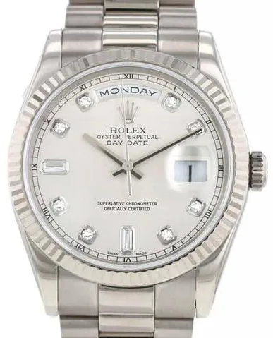 Rolex Day-Date 36 118239 36mm White gold Silver