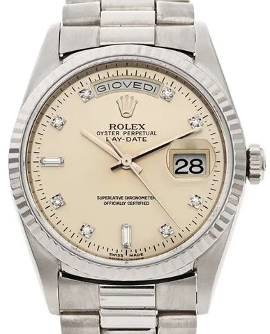 Rolex Day-Date 36 18239 36mm White gold Silver