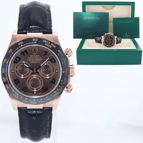 Rolex Daytona 116515 40mm Rose gold Brown