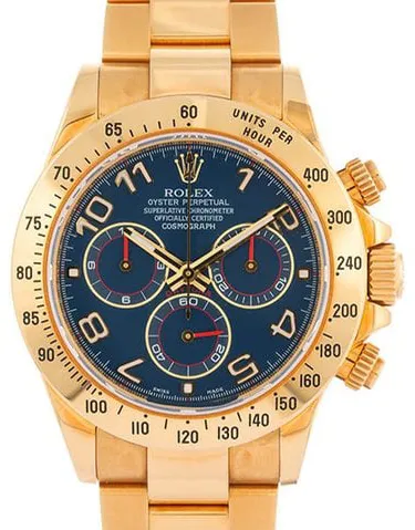 Rolex Daytona 116528 40mm Yellow gold Blue