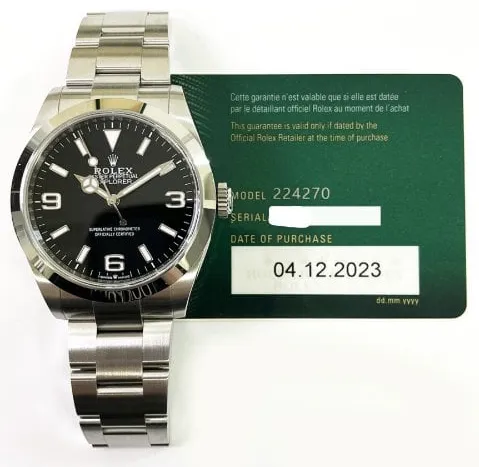 Rolex Explorer 224270 40mm Stainless steel Black