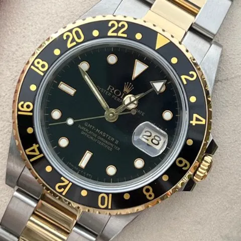 Rolex GMT-Master II 16713 40mm Yellow gold and Stainless steel Black