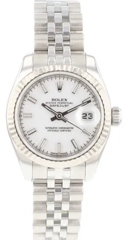 Rolex Lady-Datejust 179174 26mm Stainless steel White