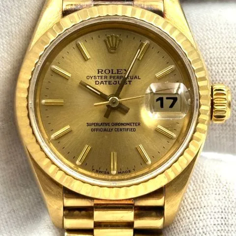 Rolex Lady-Datejust 69178 26mm Yellow gold Champagne