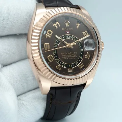 Rolex Sky-Dweller 326135 42mm Rose gold Brown