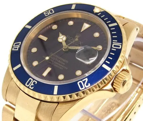 Rolex Submariner 16618 40mm Yellow gold Purple