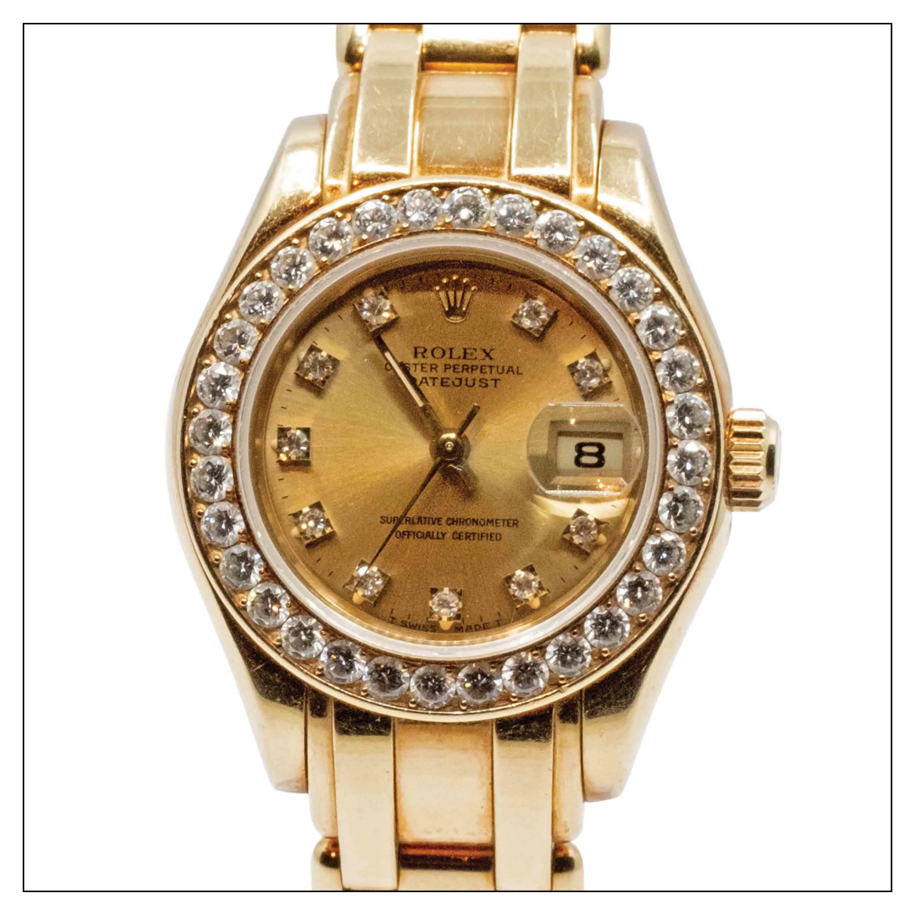 Rolex Pearlmaster 69298 29mm Yellow gold Brown