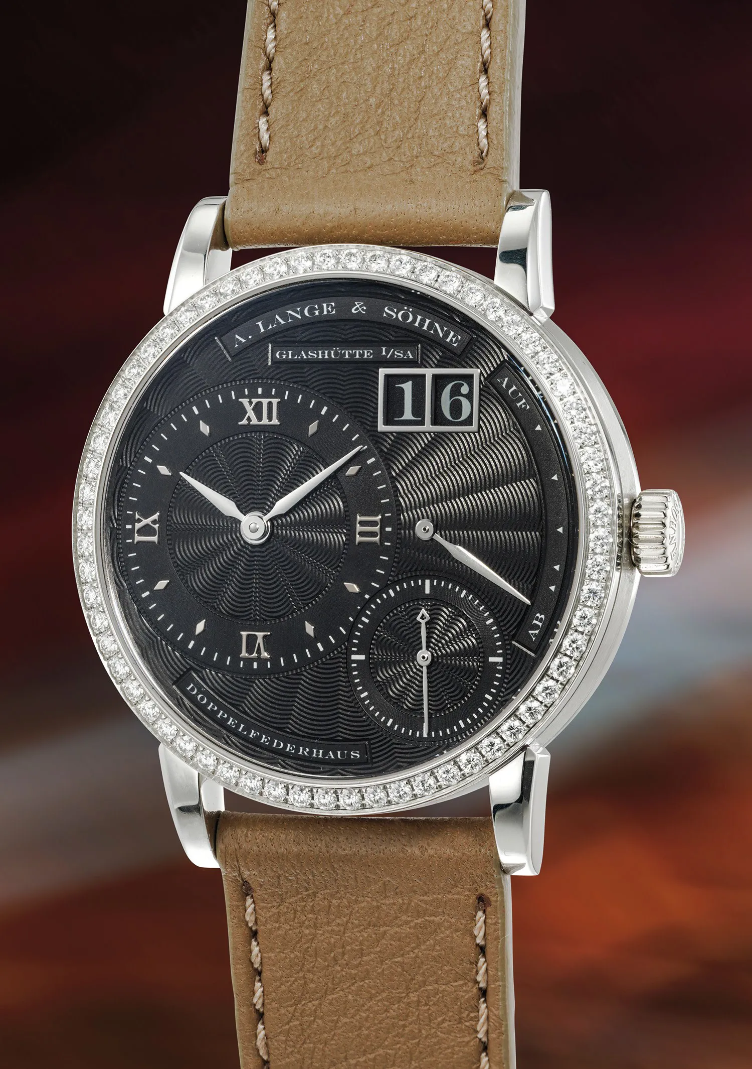 A. Lange & Söhne Little Lange 1 811.062 36.1mm Platinum and Diamond Black