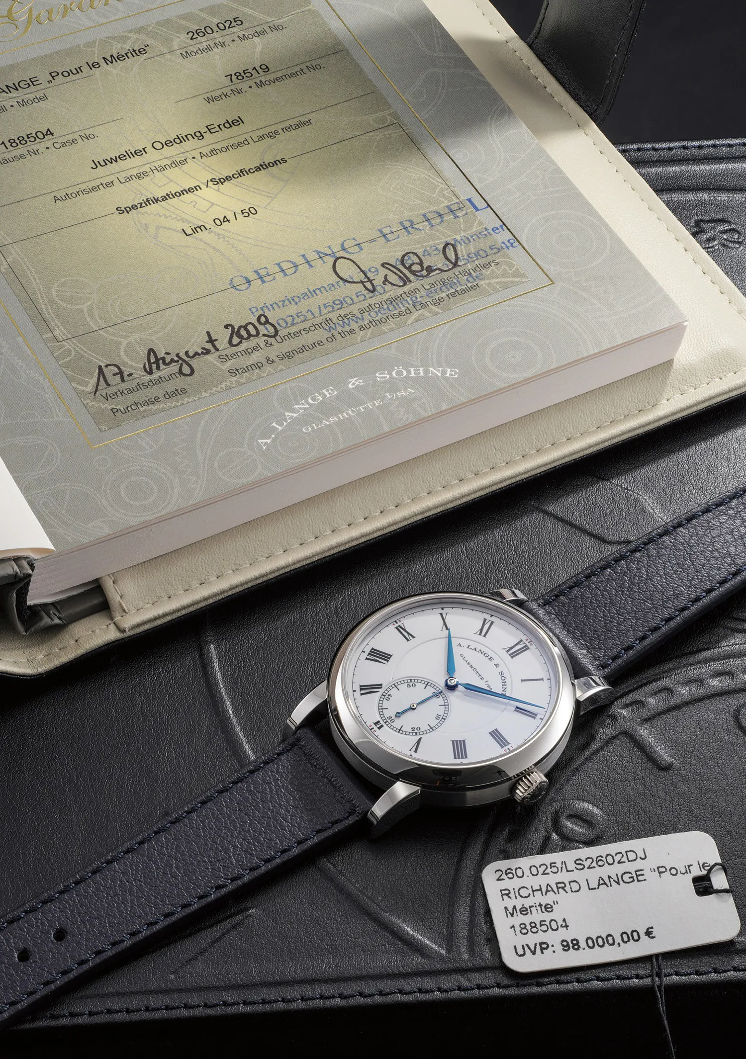 A. Lange & Söhne Richard Lange 260.025 40.5mm Platinum White 1