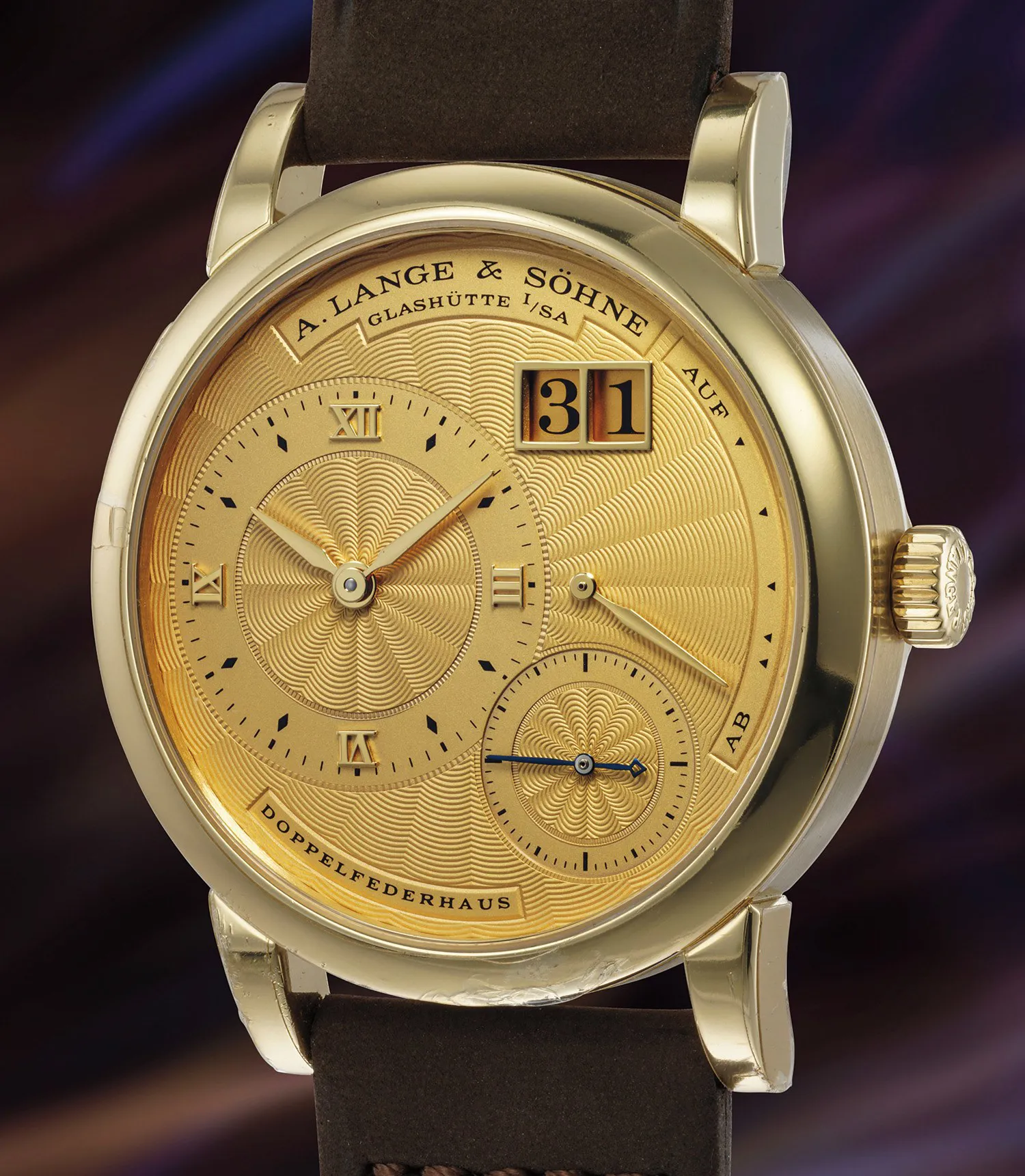 A. Lange & Söhne Lange 1 112.021A 38.5mm Yellow gold Guilloché