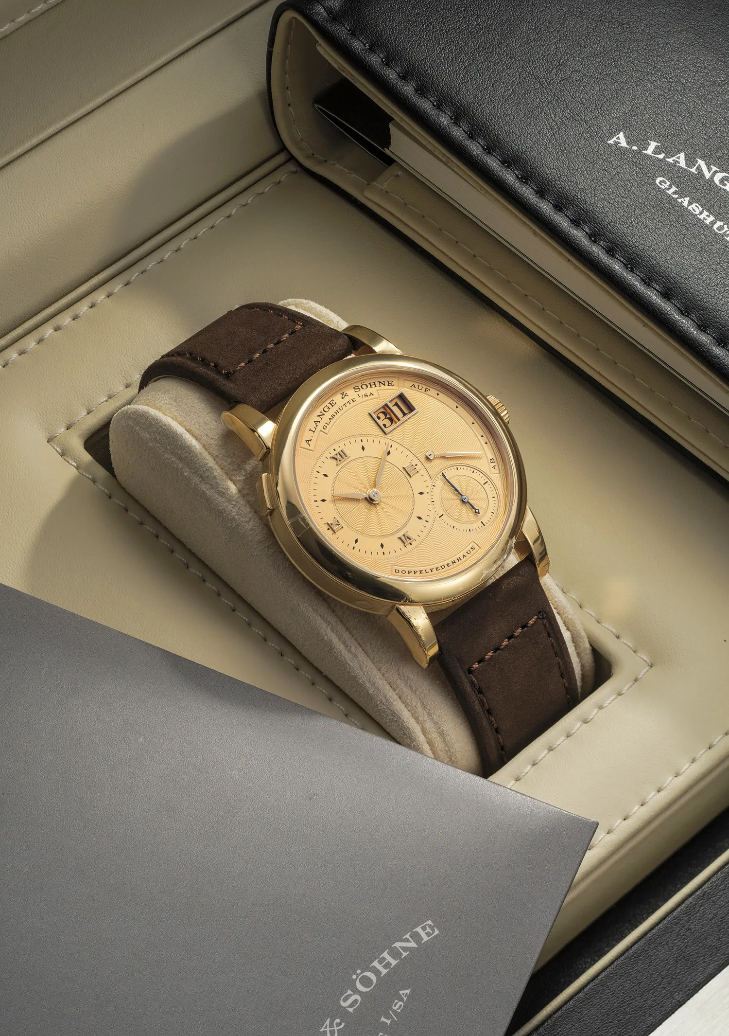 A. Lange & Söhne Lange 1 112.021A 38.5mm Yellow gold Guilloché 1