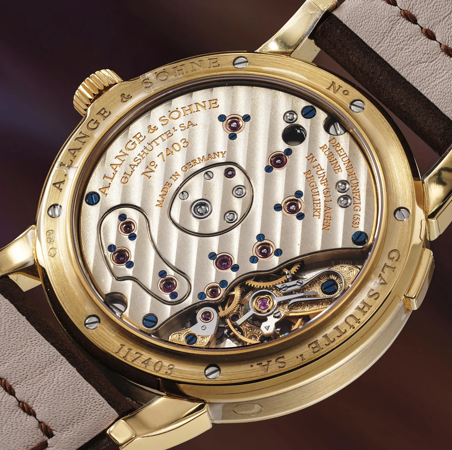 A. Lange & Söhne Lange 1 112.021A 38.5mm Yellow gold Guilloché 2