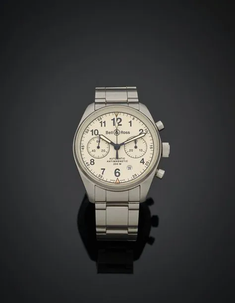 Bell & Ross 40mm Stainless steel Cream