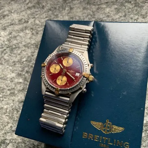 Breitling Chronomat B13047 39mm Gold/steel Bordeaux