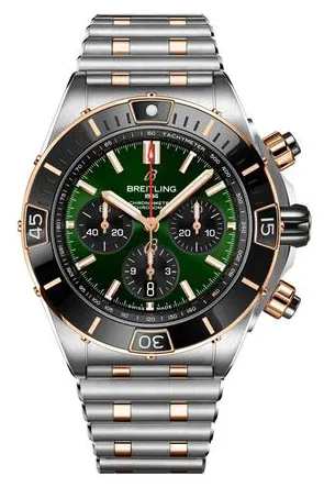 Breitling Chronomat UB0136251L1U1 44mm Yellow gold and Stainless steel Green