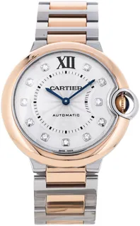 Cartier Ballon Bleu W3BB0013 Rose gold and Stainless steel Silver