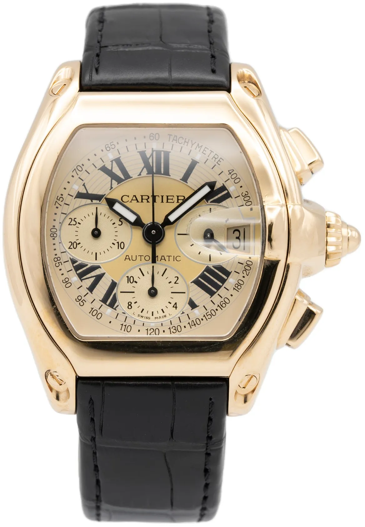 Cartier Roadster W62008Y3 40mm Yellow gold Champagne