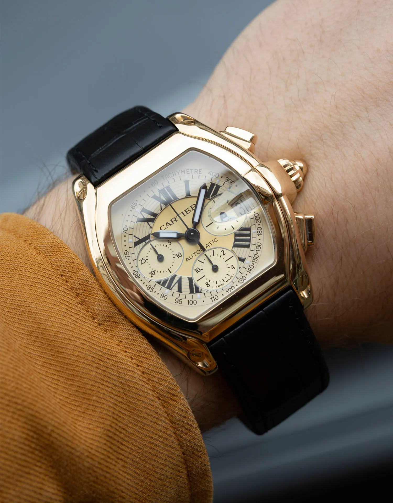 Cartier Roadster W62008Y3 40mm Yellow gold Champagne 1