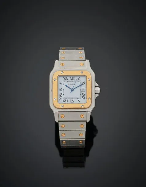 Cartier Santos 29mm Yellow gold and stainless steel White