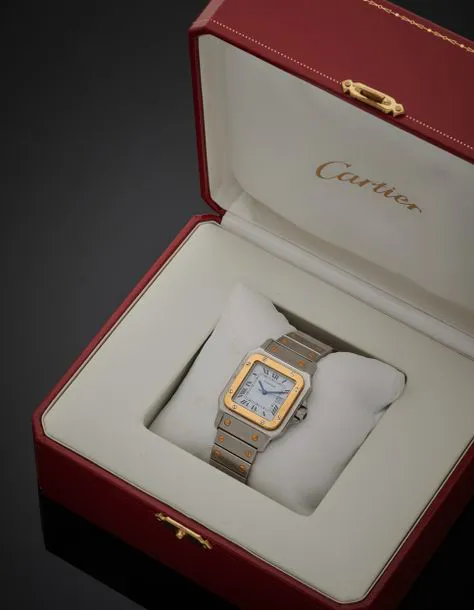 Cartier Santos 29mm Yellow gold and stainless steel White 2