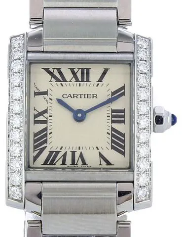 Cartier Tank Française W4TA0008 25mm Stainless steel Silver