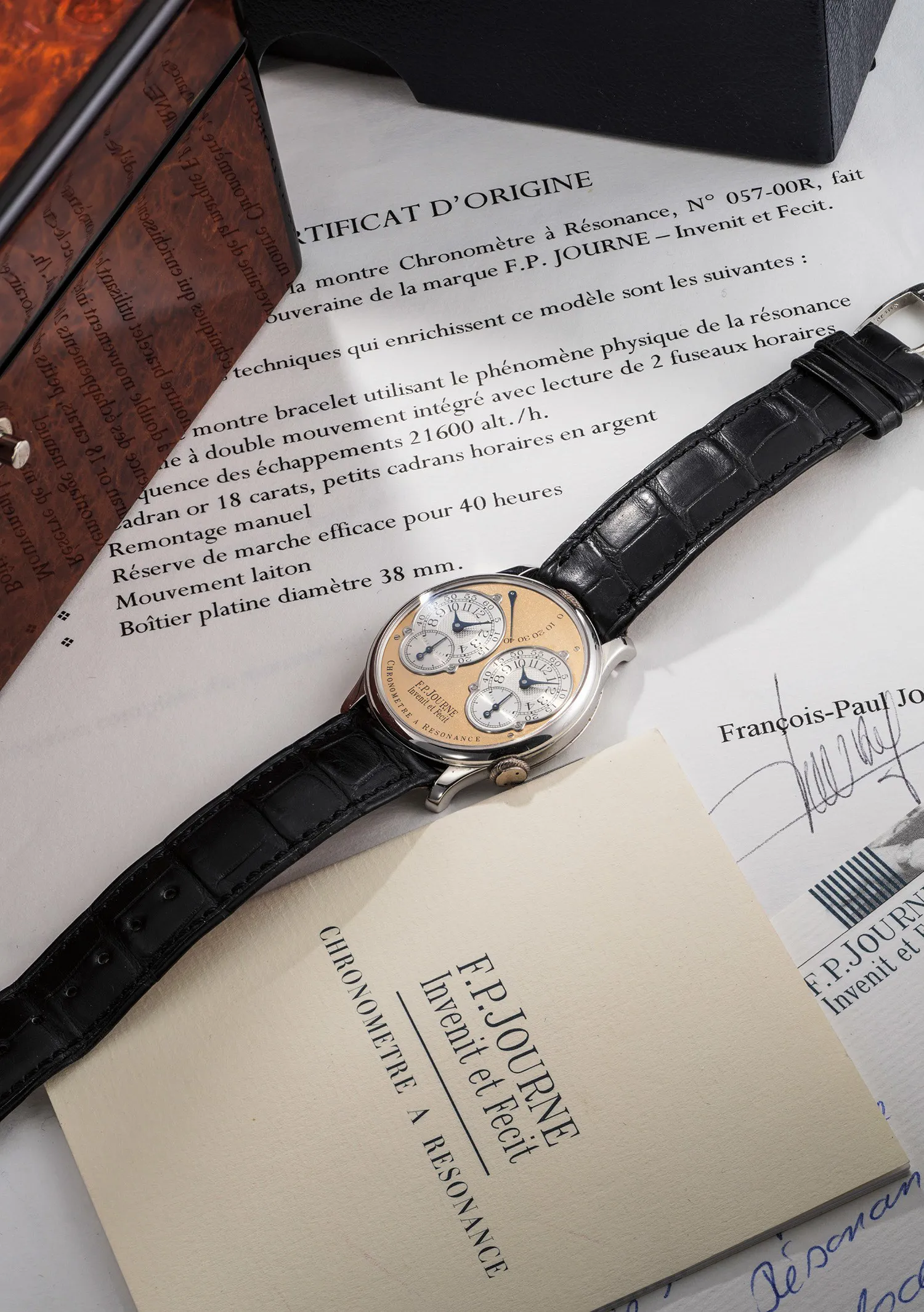 F.P. Journe Chronomètre à Résonance 38mm Platinum Gold 2