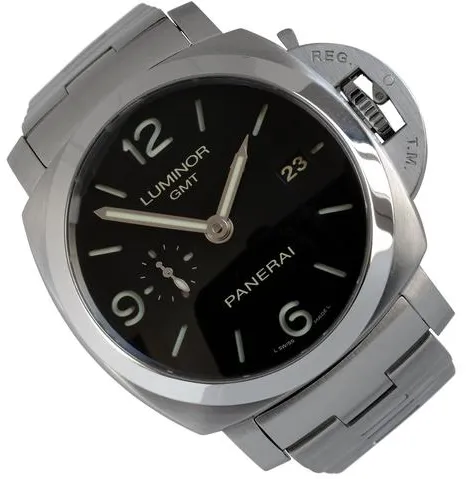 Panerai Luminor 1950 3 Days GMT Automa PAM 00329 44mm Stainless steel Black