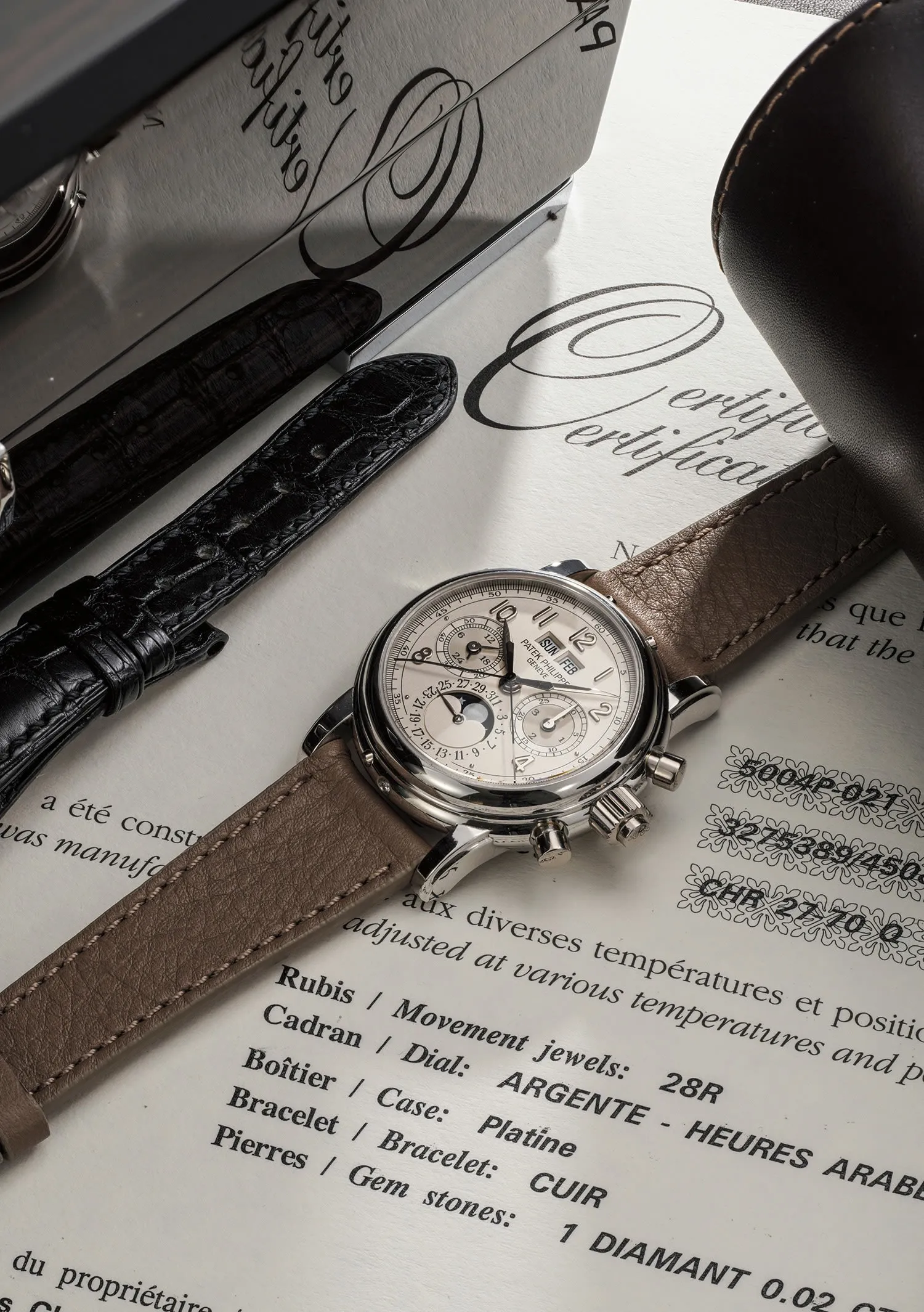 Patek Philippe Perpetual Calendar Split-Seconds Chronograph 5004P-021 36mm Platinum Silver 1