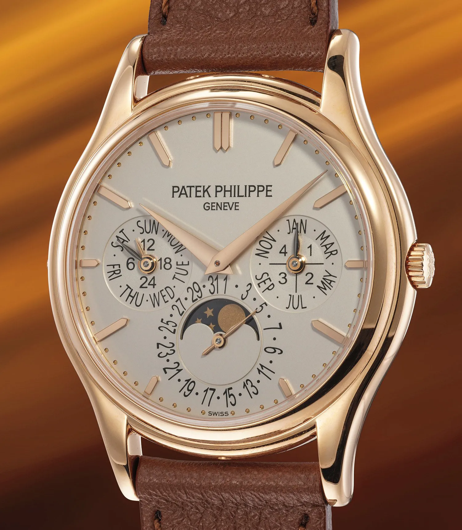 Patek Philippe Perpetual Calendar 5140R-011 37mm Rose gold Silver