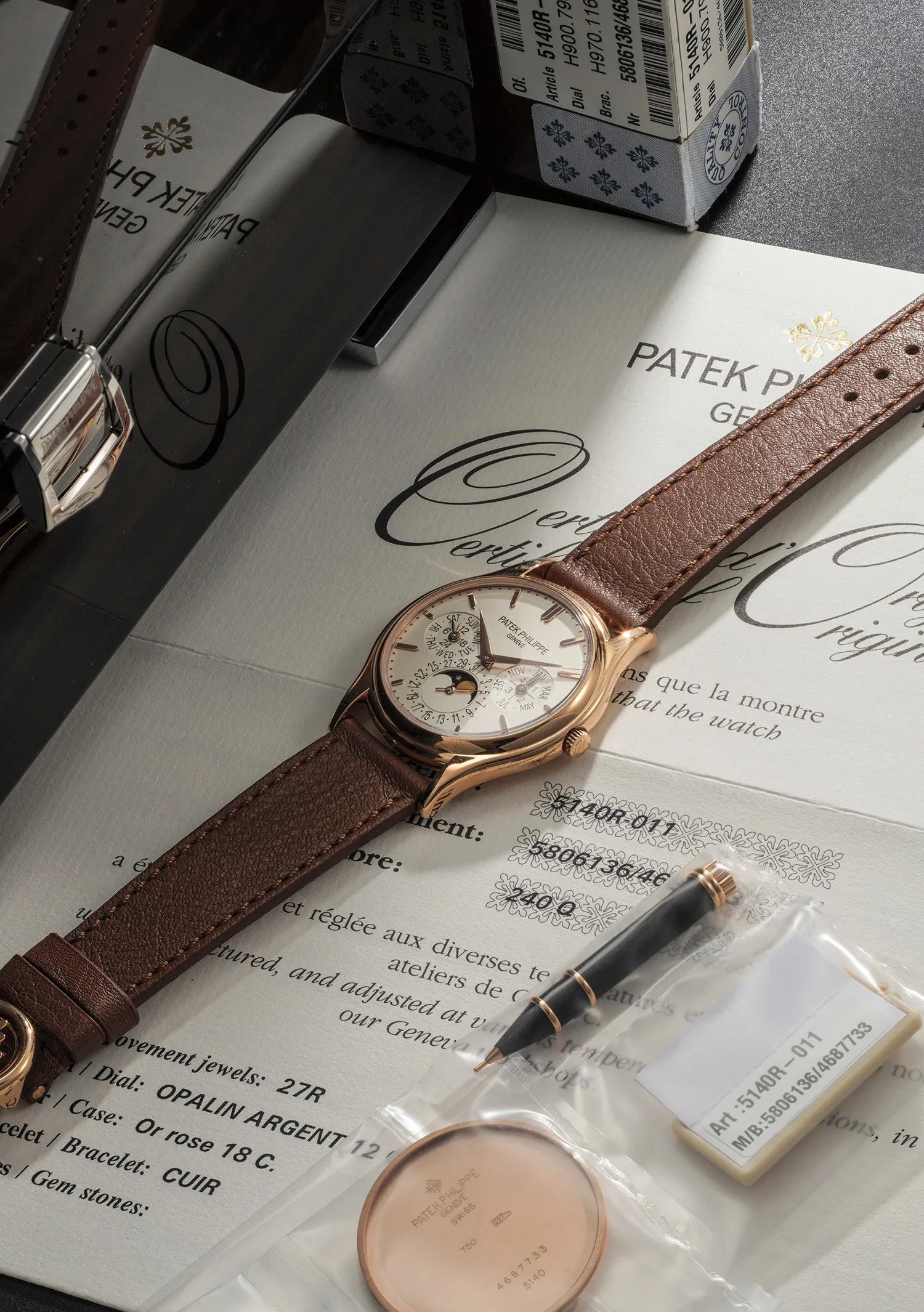 Patek Philippe Perpetual Calendar 5140R-011 37mm Rose gold Silver 1