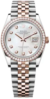 Rolex Datejust 36 126281 Stainless steel and Everose gold Mother-of-Pearl Set with Diamonds