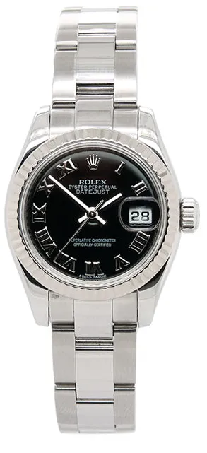 Rolex Lady-Datejust 179174 26mm White gold and Stainless steel Black