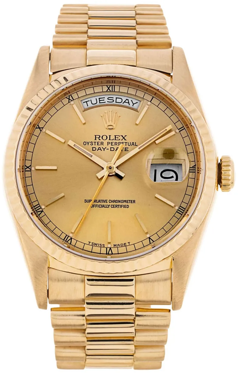 Rolex Day-Date 36 18238 36mm Yellow gold Champagne