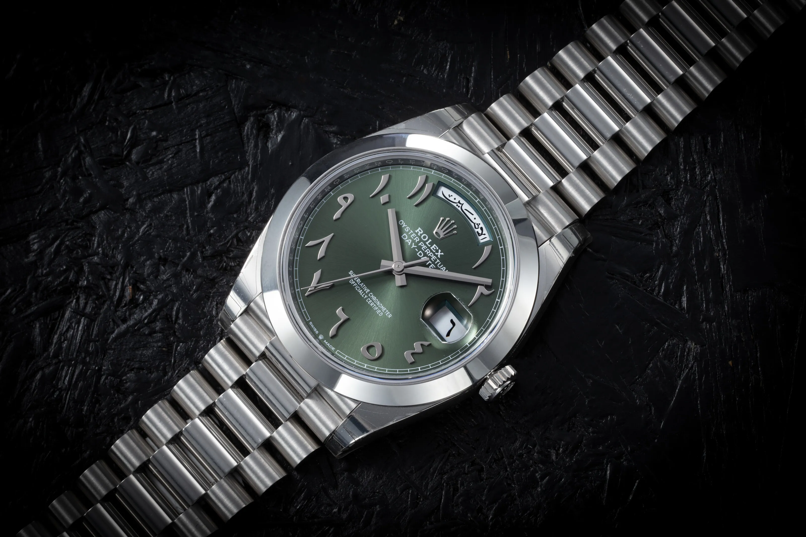 Rolex Day-Date 40 228206 40mm Platinum Green