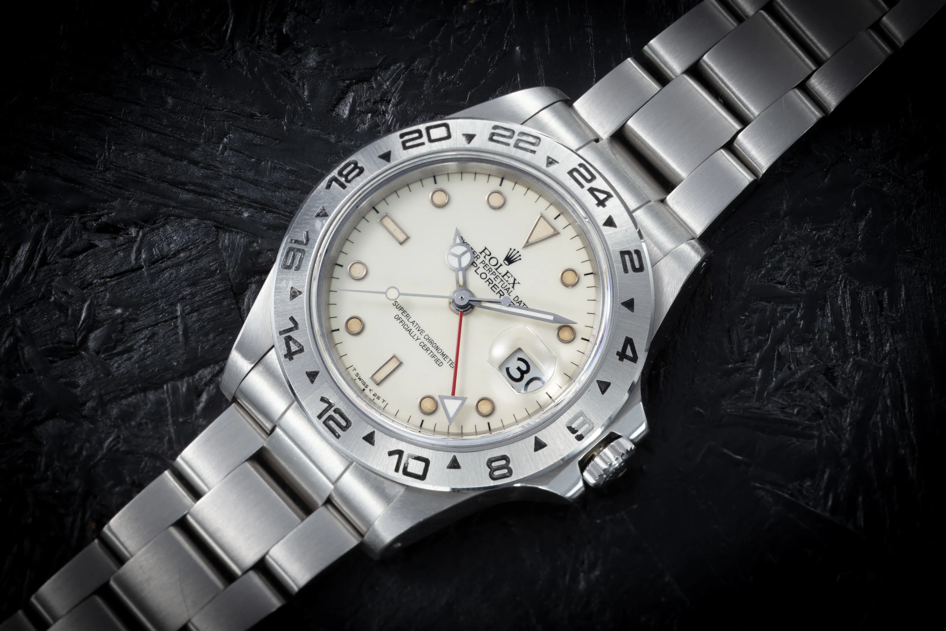 Rolex Explorer II 16550 40mm Stainless steel Cream