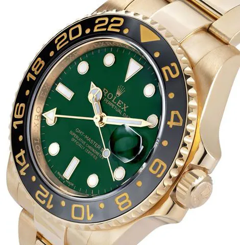 Rolex GMT-Master II 116718 40mm Yellow gold Green 1