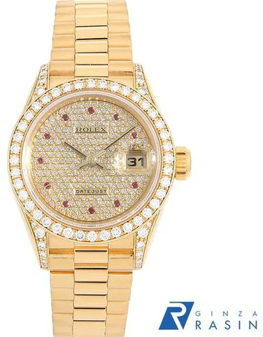 Rolex Lady-Datejust 69158 26mm Yellow gold Diamonds