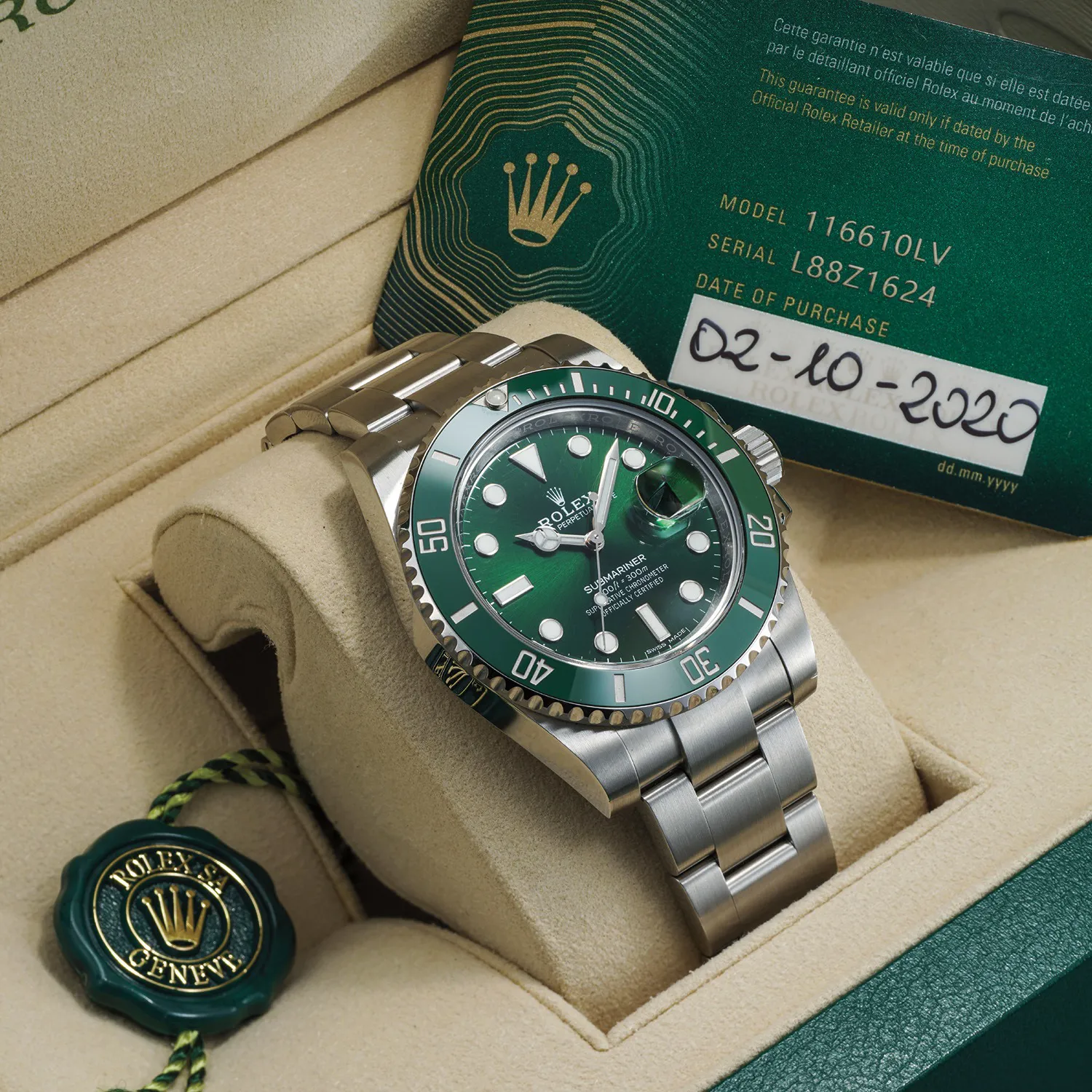 Rolex Submariner 116610LV 40mm Stainless steel Green 1