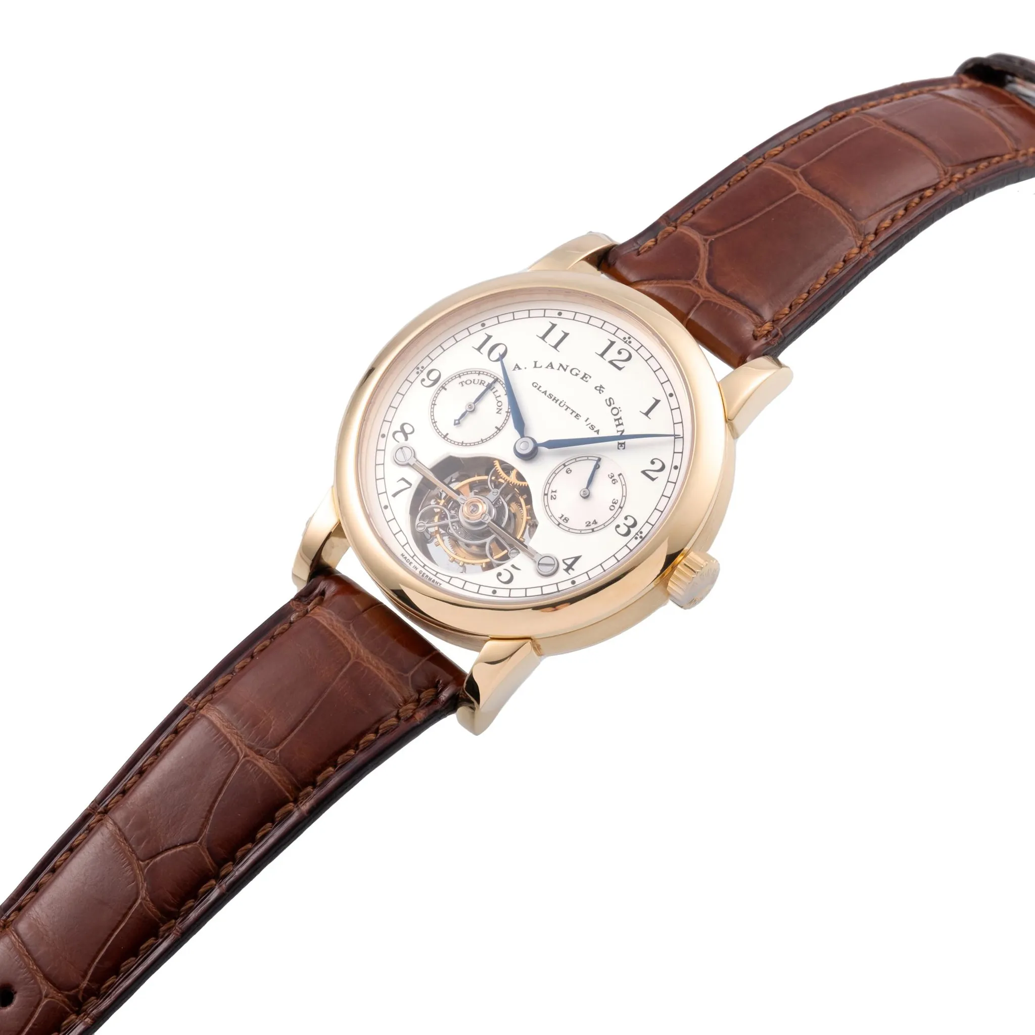 A. Lange & Söhne Tourbillon 701.001 38mm Yellow gold Silver 1