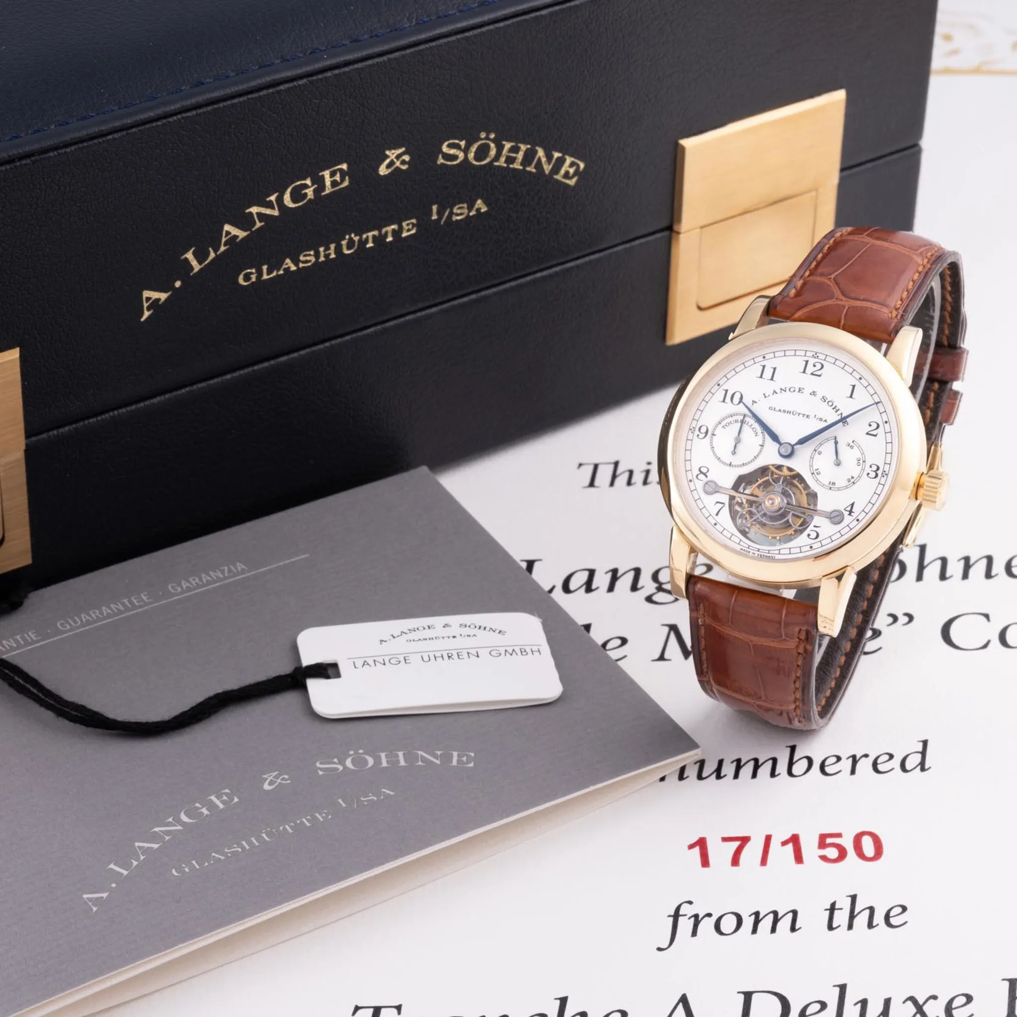 A. Lange & Söhne Tourbillon 701.001 38mm Yellow gold Silver 2