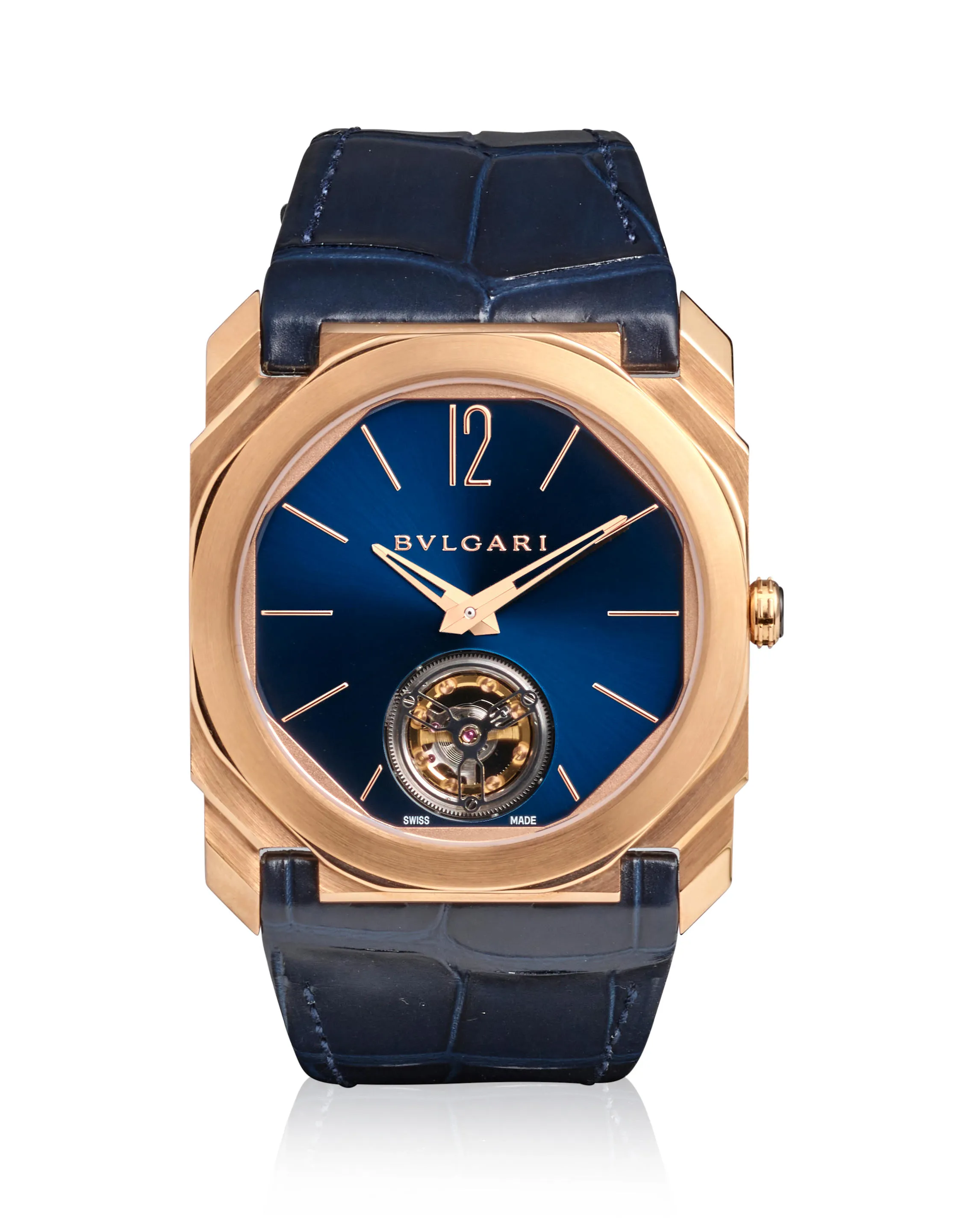 Bulgari Octo Finissimo Tourbillon 102900 40mm Rose gold Blue