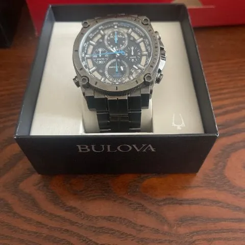 Bulova Precisionist 98B229 46mm Stainless steel Black